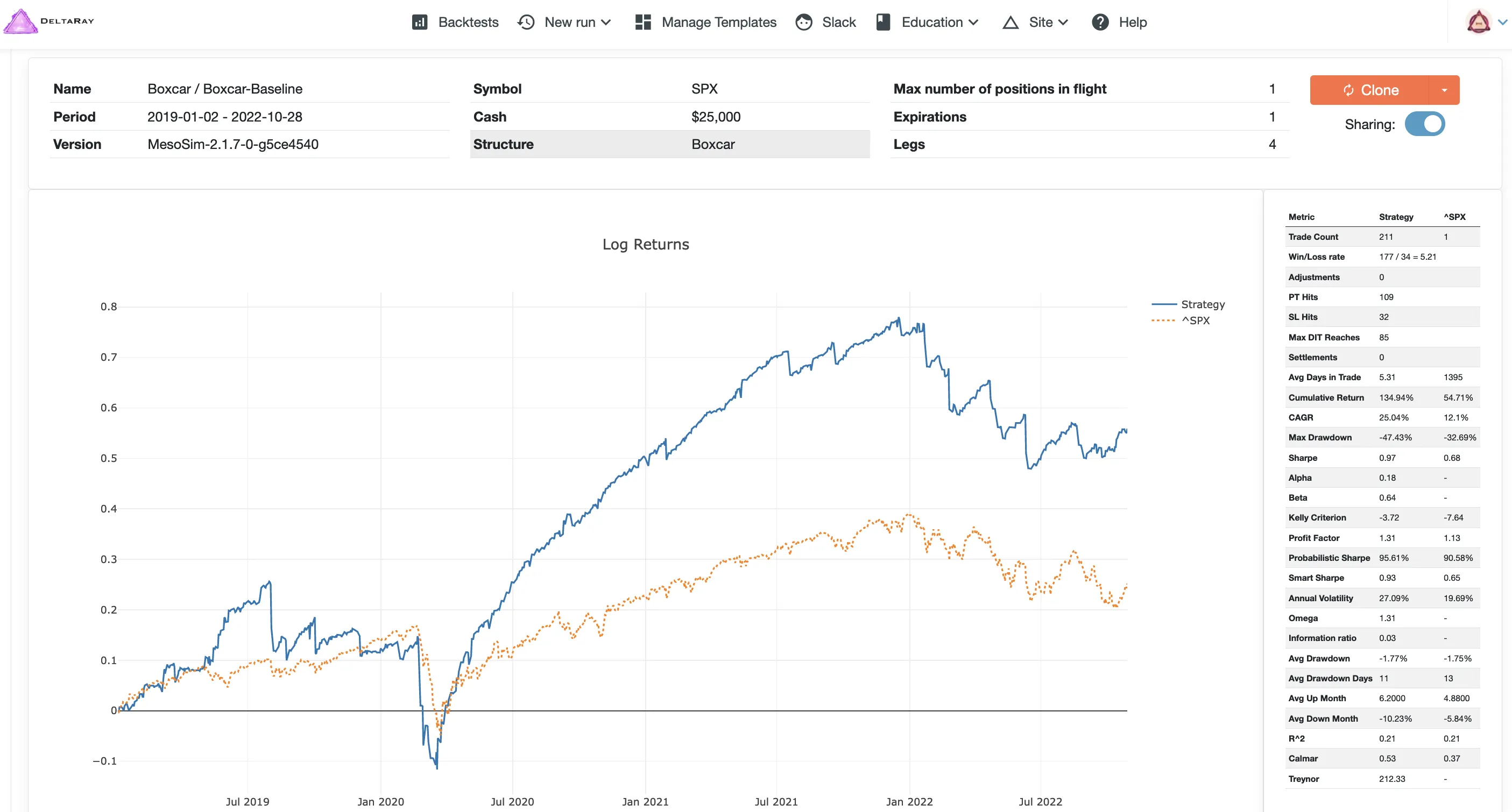 Boxcar Baseline MesoSim Screenshot