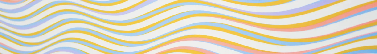 Abstract wavy banner in yellow, blue, and pink