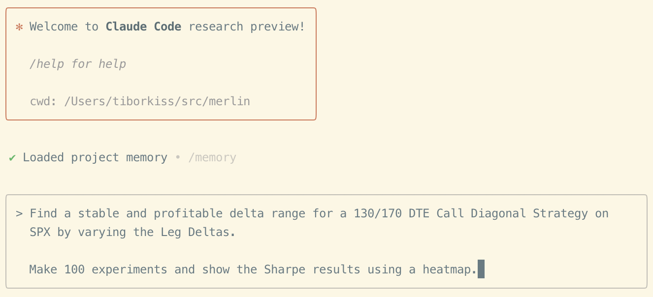 Prompt to run Experiments