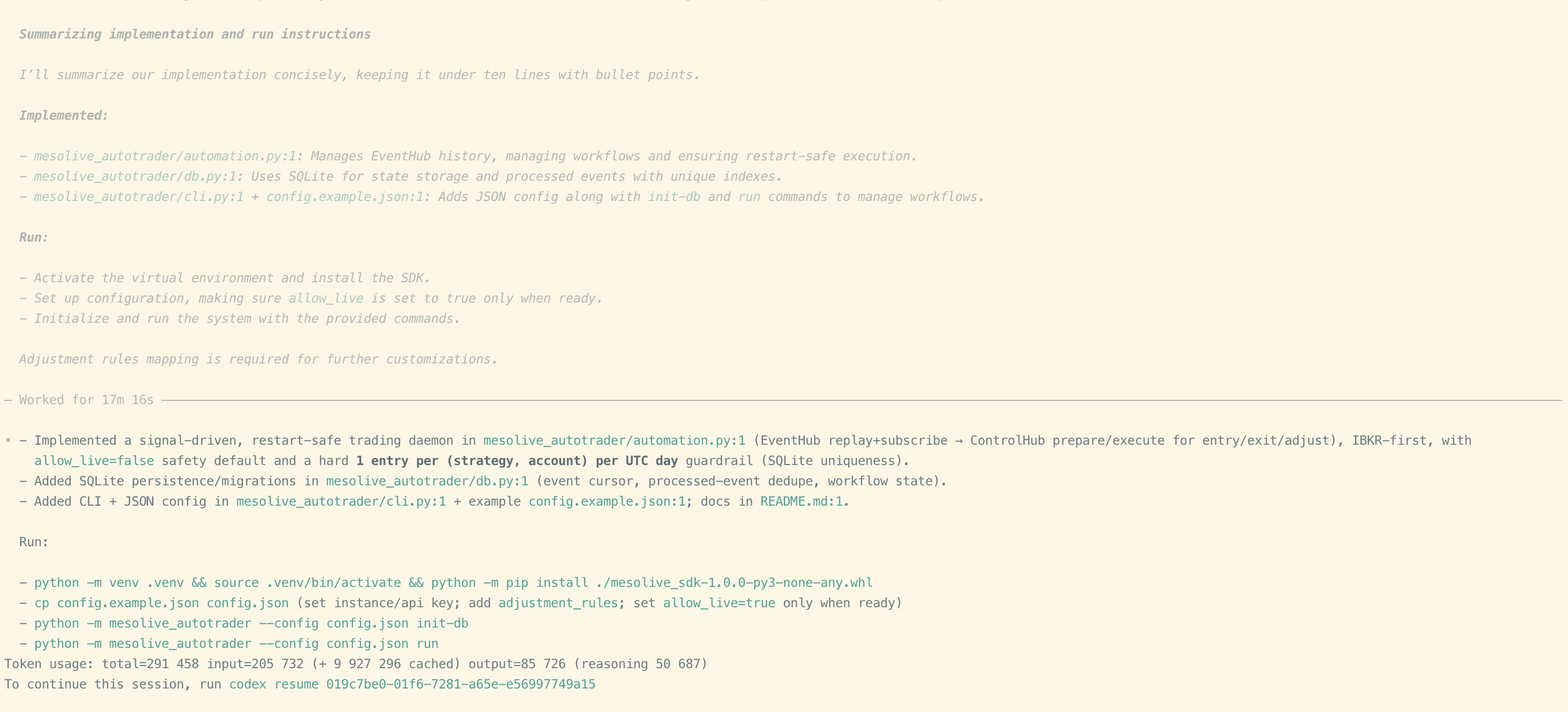 MesoLive SDK + AI: Result